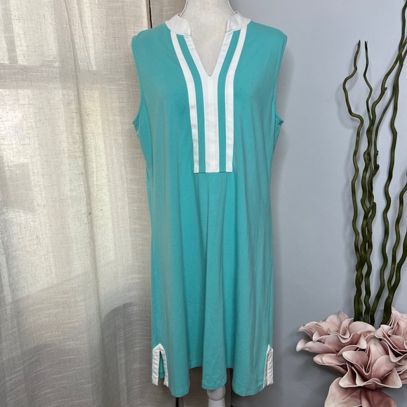 Spartina 449 Dresses & Skirts - Spartina 449 Tunic Dress Sleeveless Turquoise Blue Stretch Beach Women's Size XL